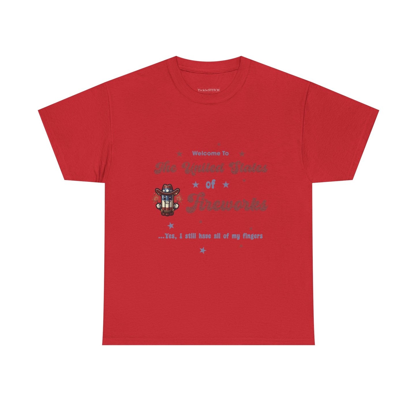 United States Fireworks Patriotic Independence Day Celebration Tee