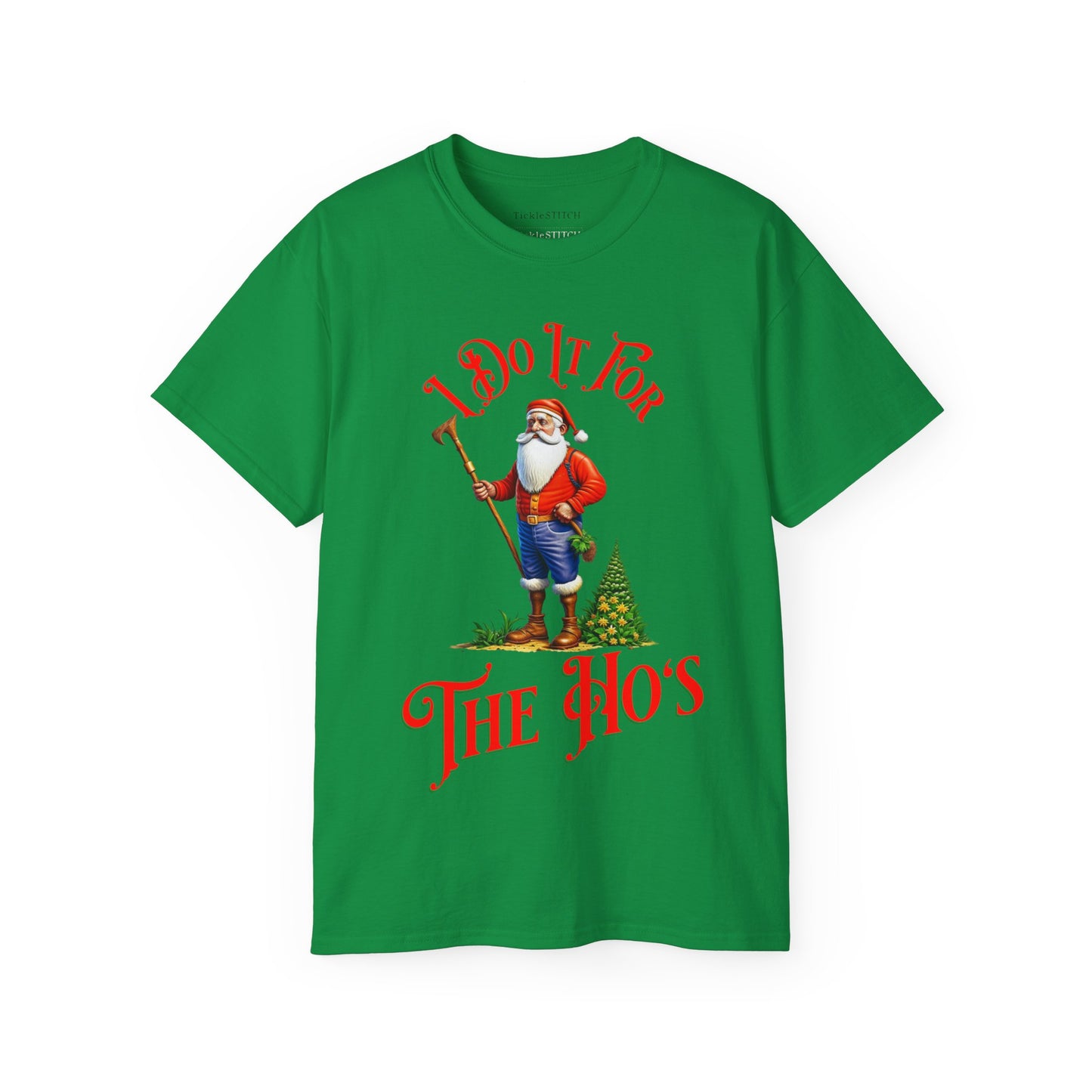 I Do It For The Hos Santa Christmas Unisex Cotton Funny T-shirt