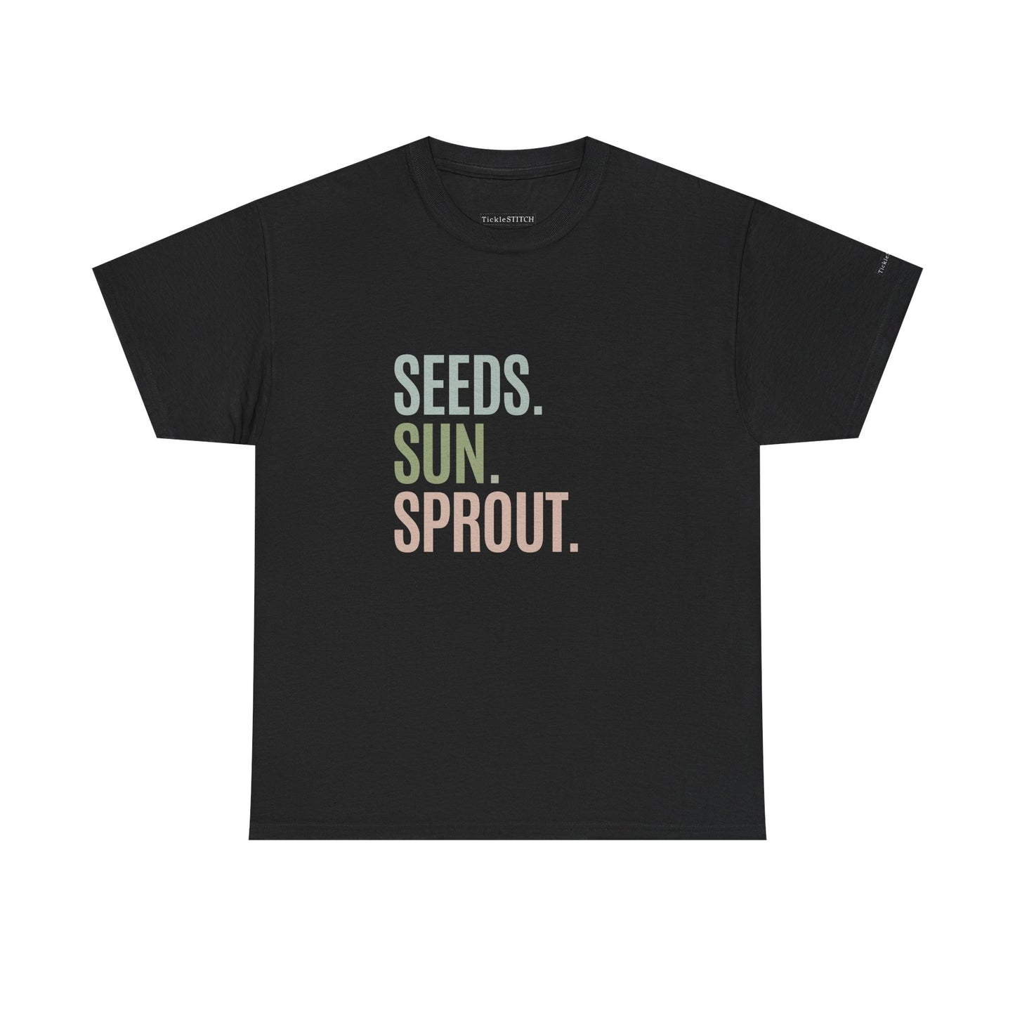 Seeds. Sun. Sprout. Plant Lover Green Thumb Gardening Zen T-Shirt