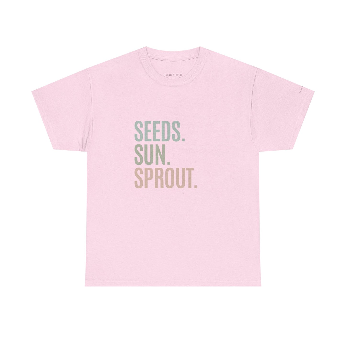 Seeds. Sun. Sprout. Plant Lover Green Thumb Gardening Zen T-Shirt