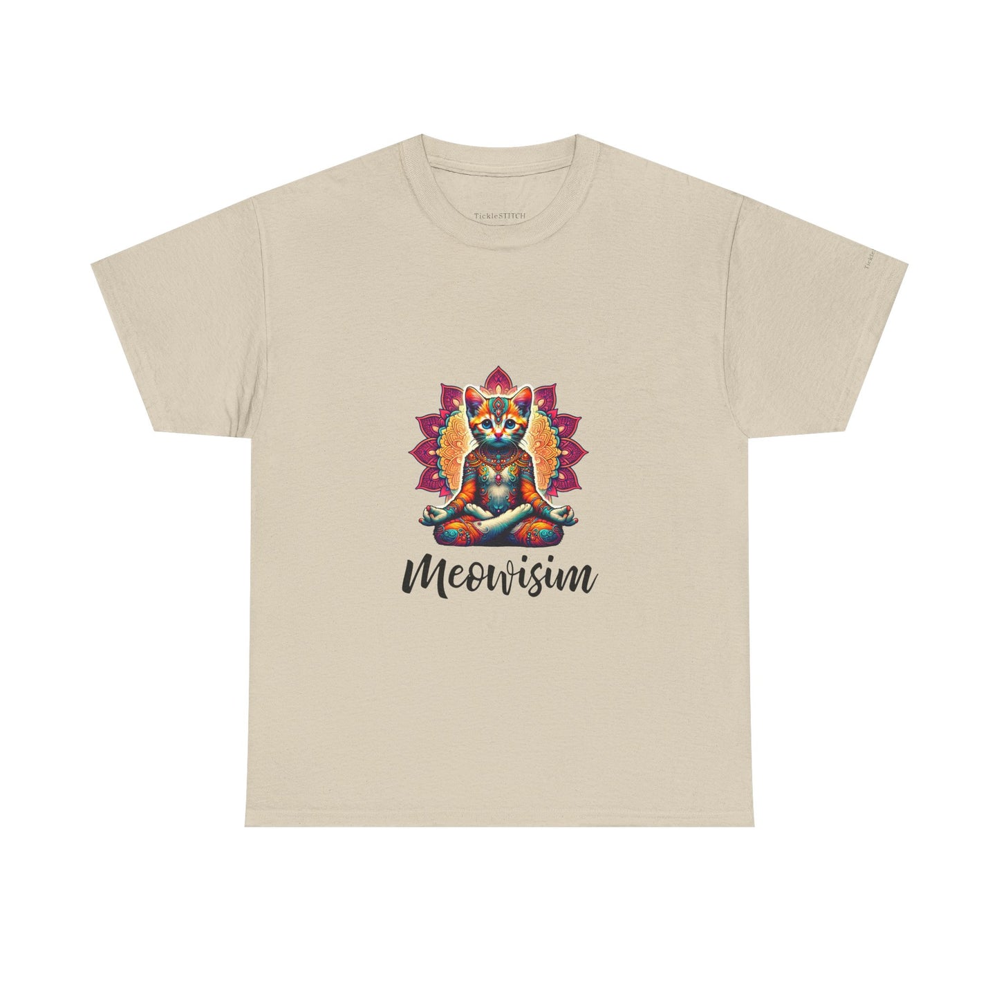 Purr Meowisim Kitty Cat Aura Tee - Spiritual Feline Zen Wisdom