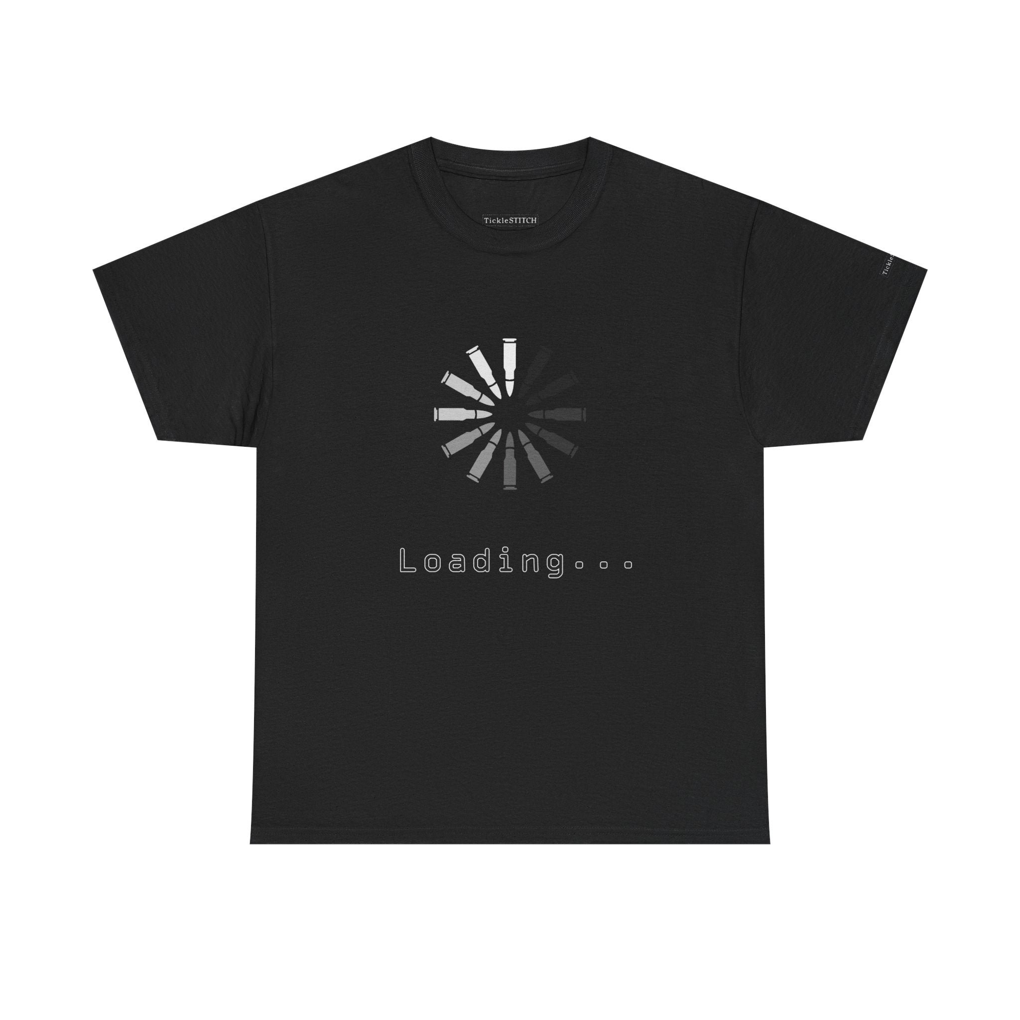 Loading Bullets Icon Tee - Gun Enthusiast Ammo Humor Tech Gaming Shirt