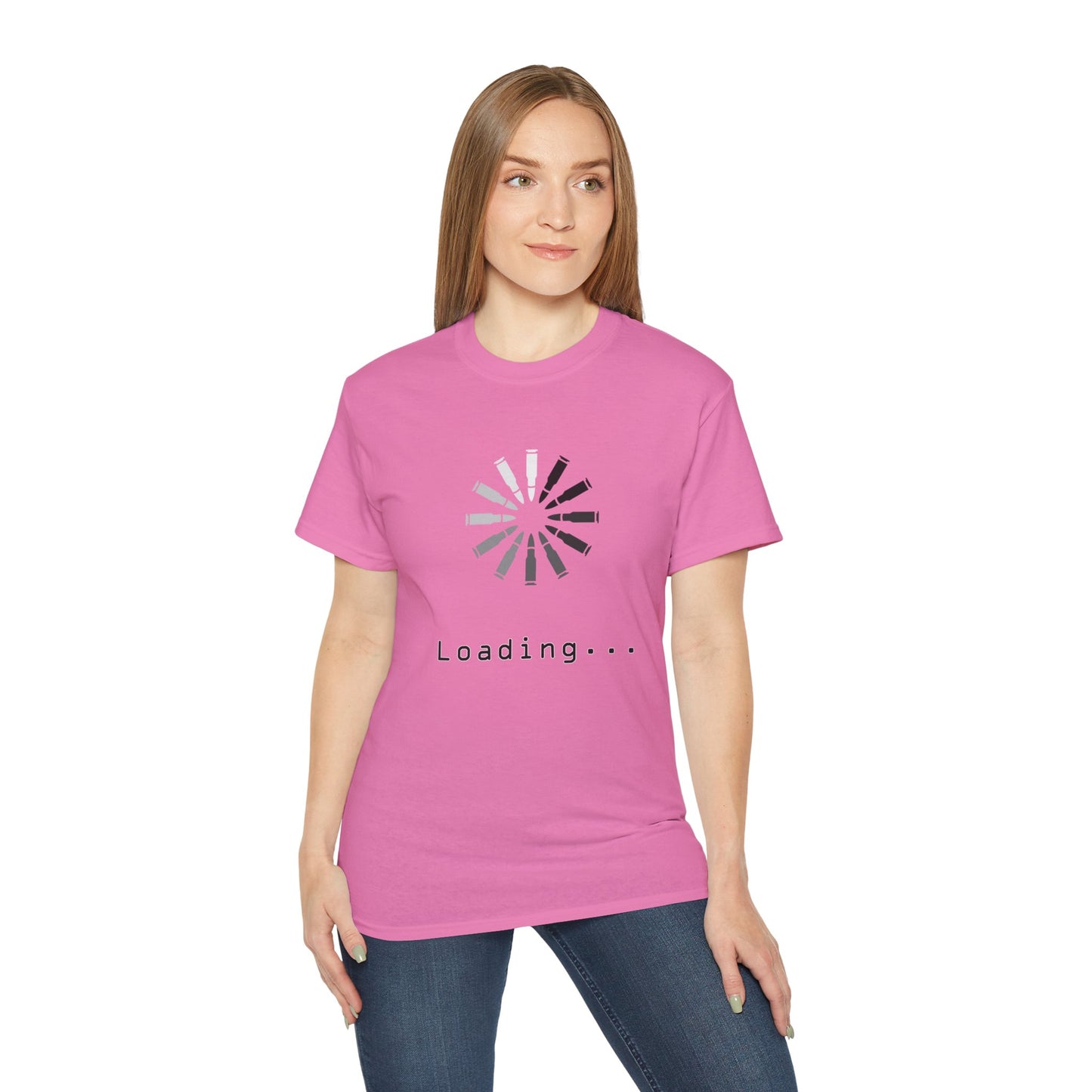 Loading Bullets Computer Loading Icon Screen Unisex Cotton Funny T-shirt