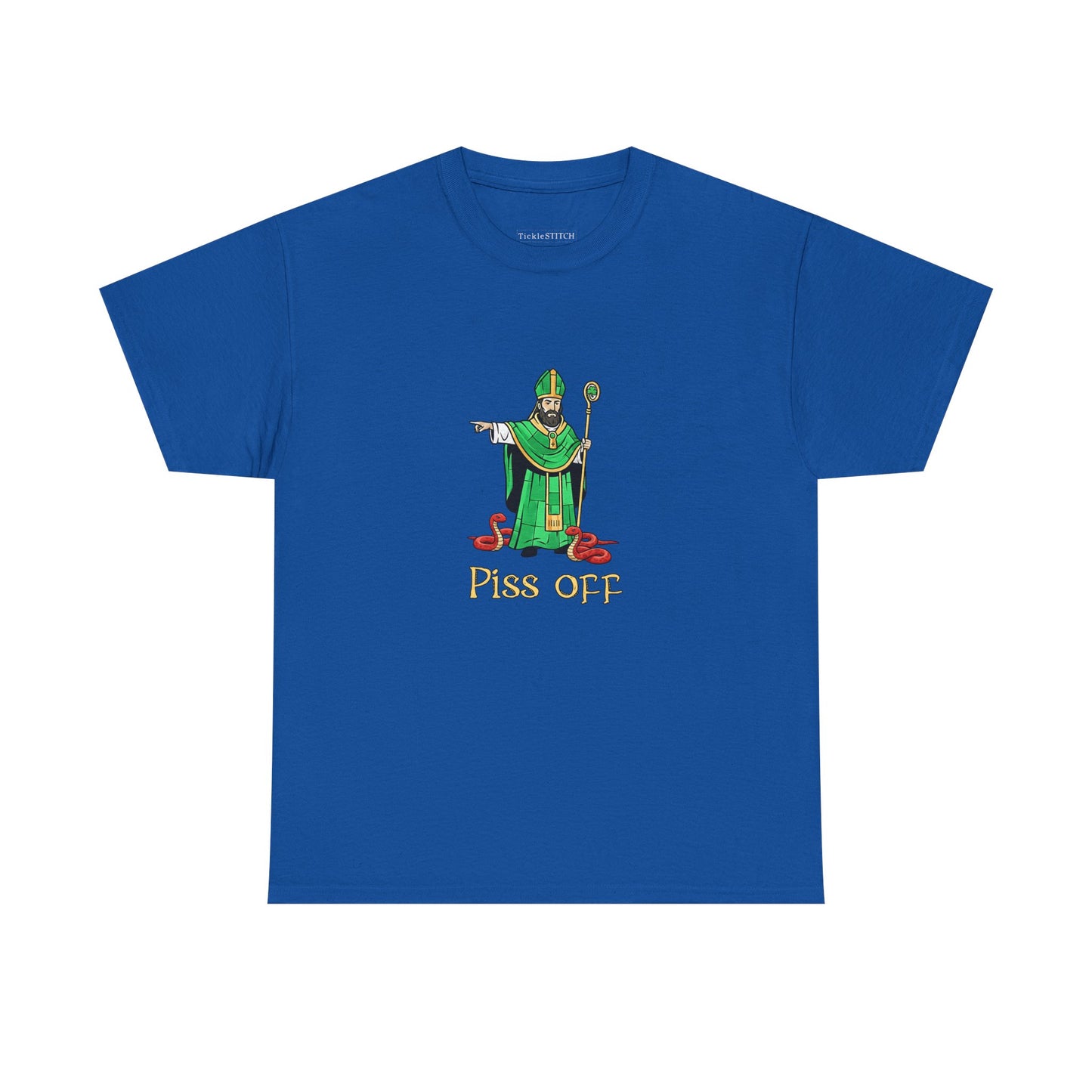 St. Patrick's Day Kicking Snakes Out Hand-Drawn Parody Graphic Tee