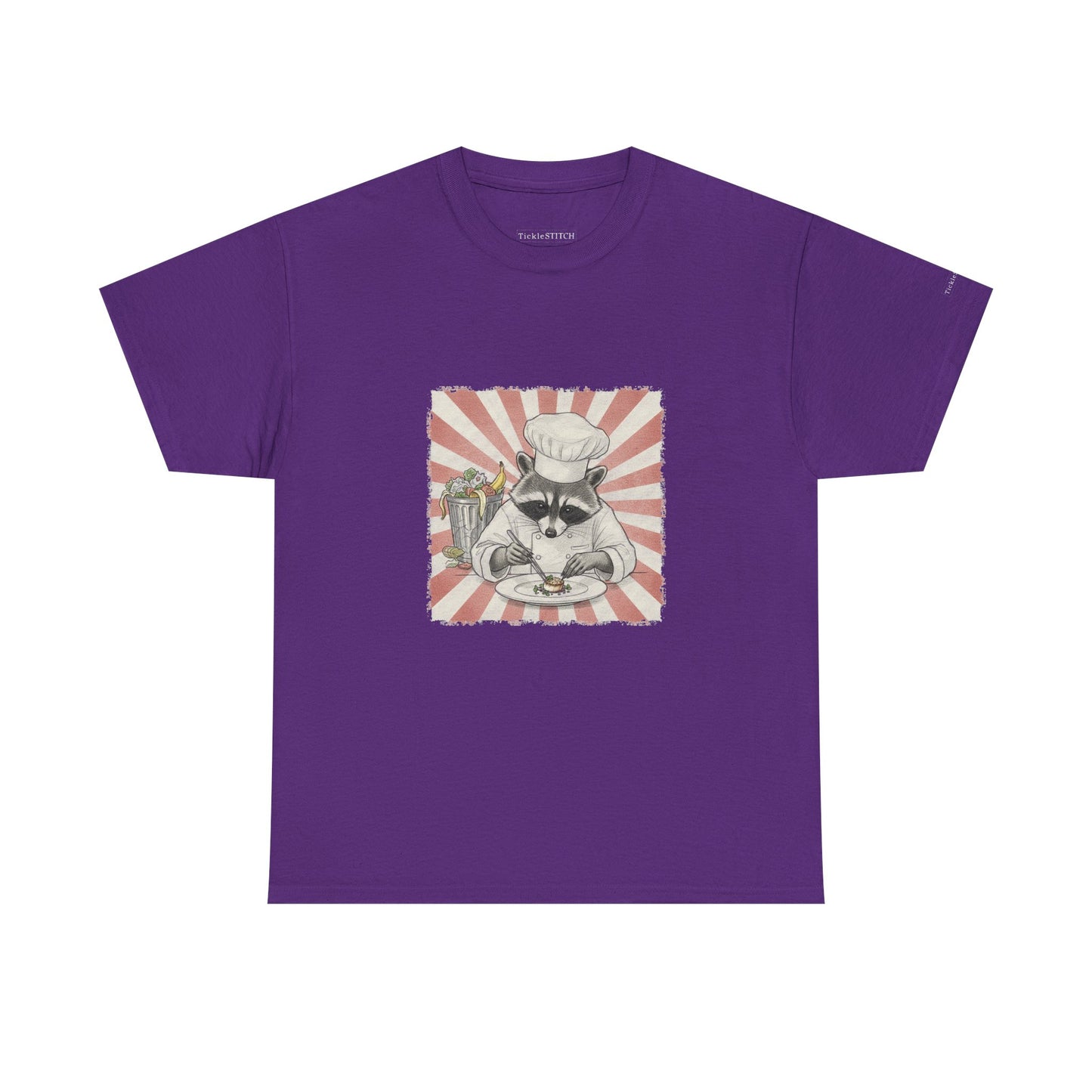Master Chef Raccoon Art. Trash Panda Gourmet. Vintage Sunburst T-Shirt