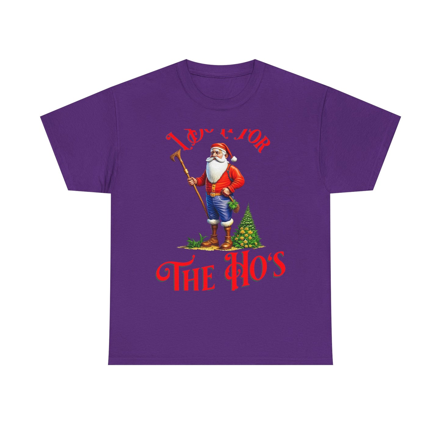 I Do It For The Hos Funny Christmas Parody T-Shirt for Holiday Parties