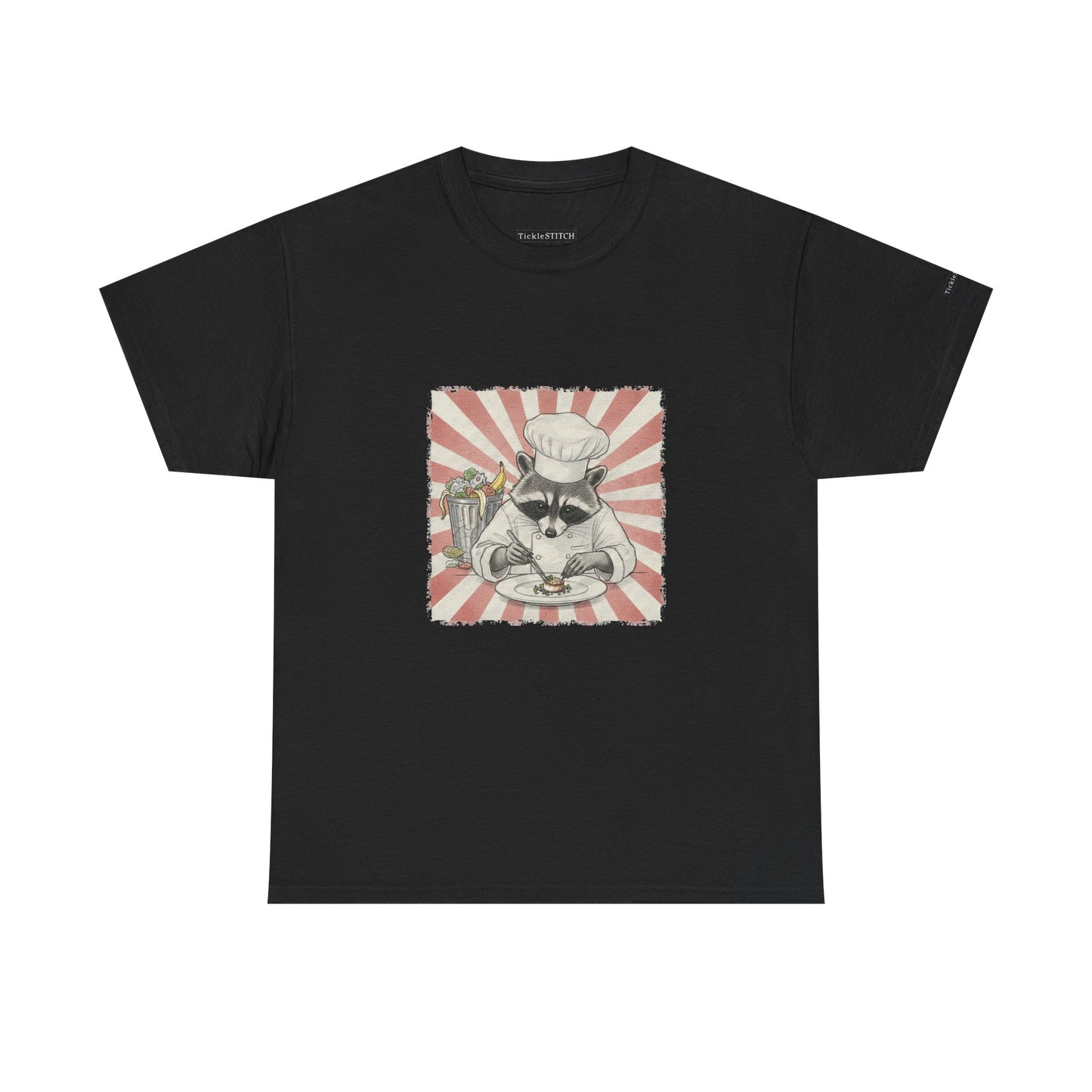 Master Chef Raccoon Art. Trash Panda Gourmet. Vintage Sunburst T-Shirt