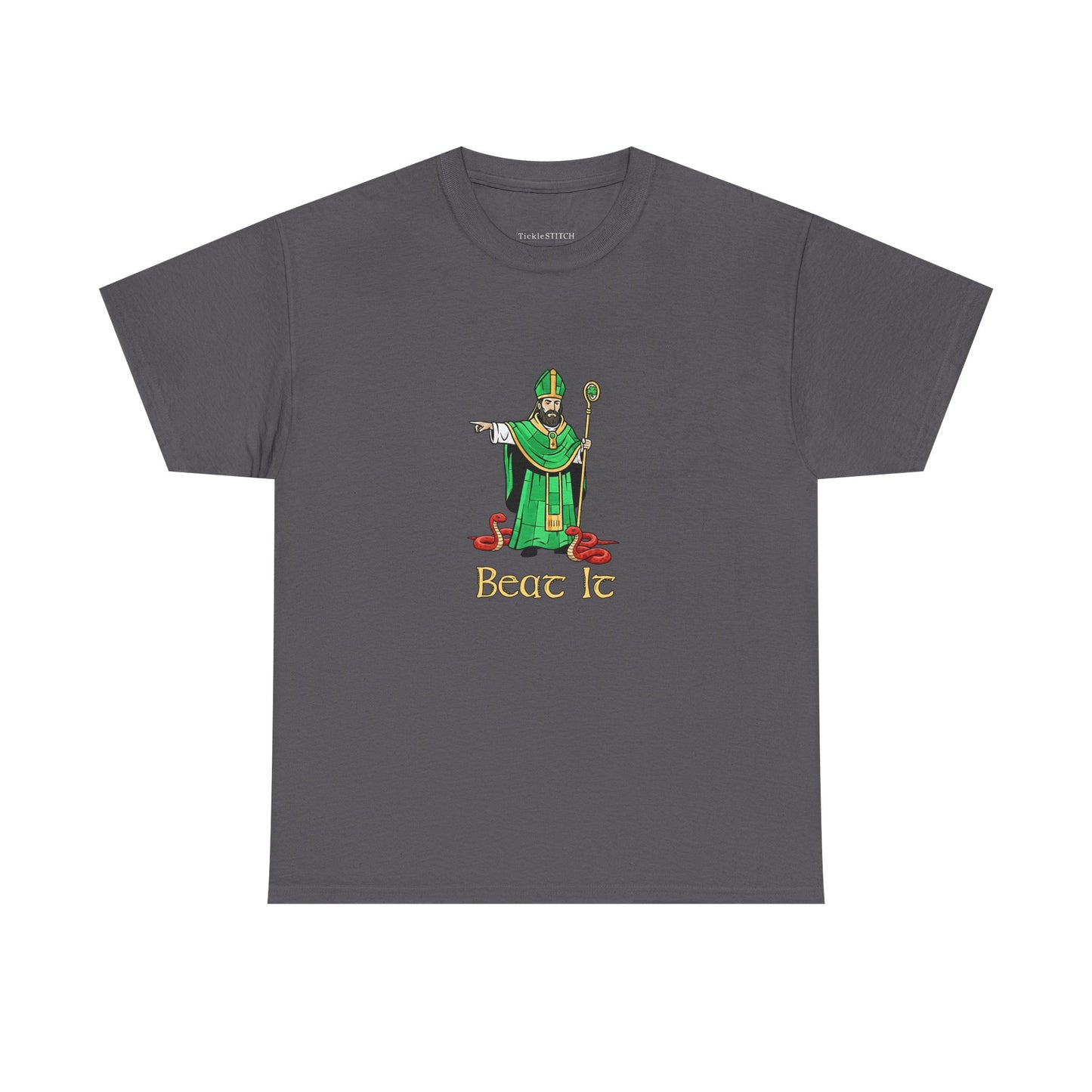 St. Patrick Snake Banisher Hand-Drawn Colored Pencil Irish Tee