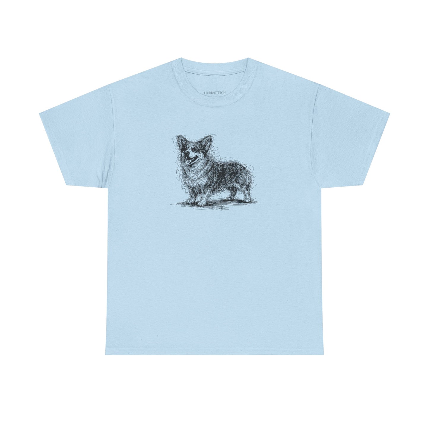 Pembroke Welsh Corgi Sketch Art Tee Loaf Dog Short Legs Gift