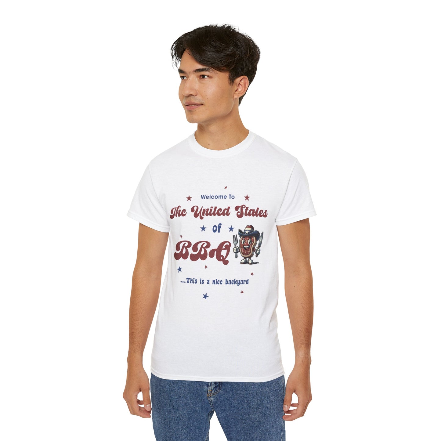 United States of BBQ Cotton Unisex Funny T-Shirt