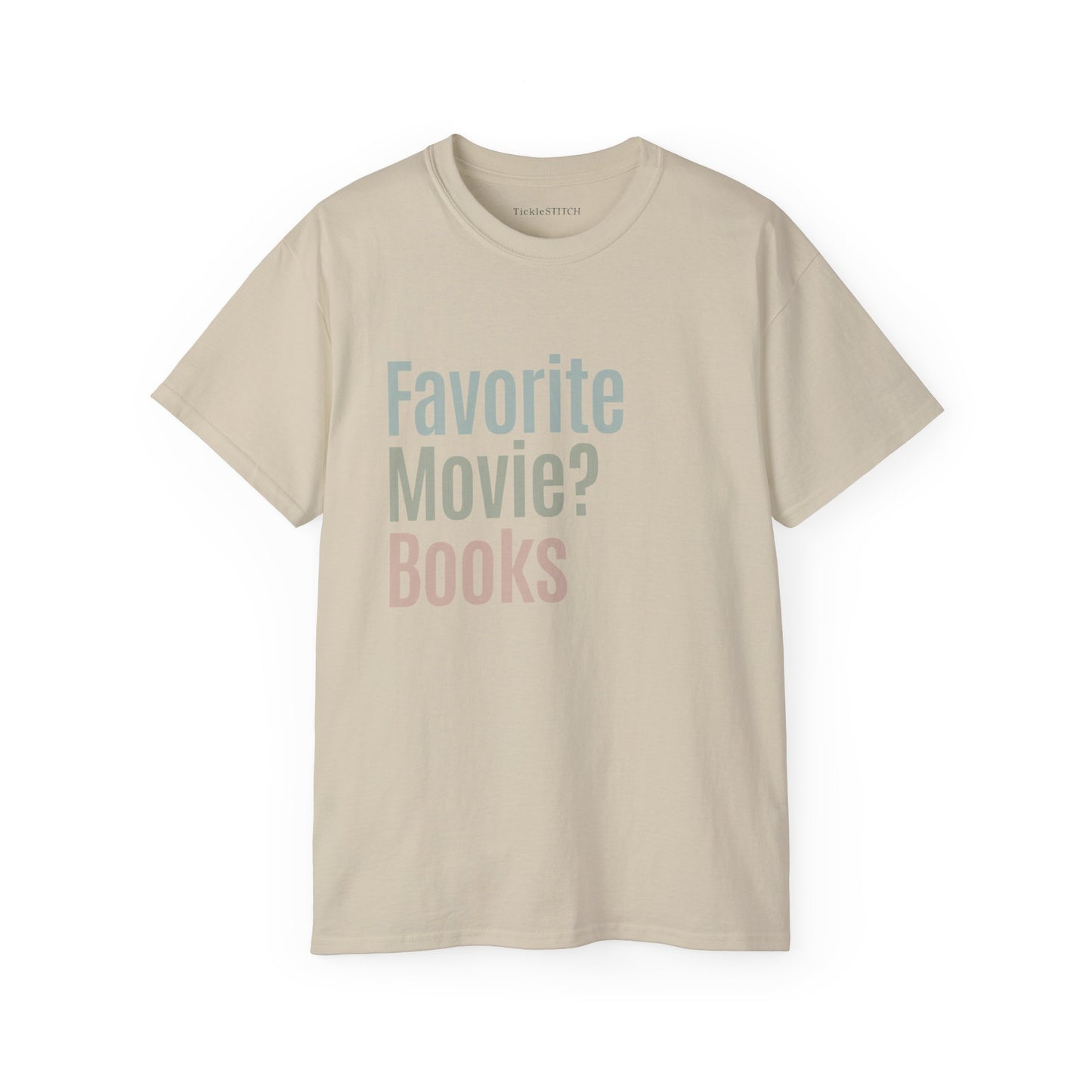 Books Over Movies Humor Tee – Clever Reading Fan Apparel