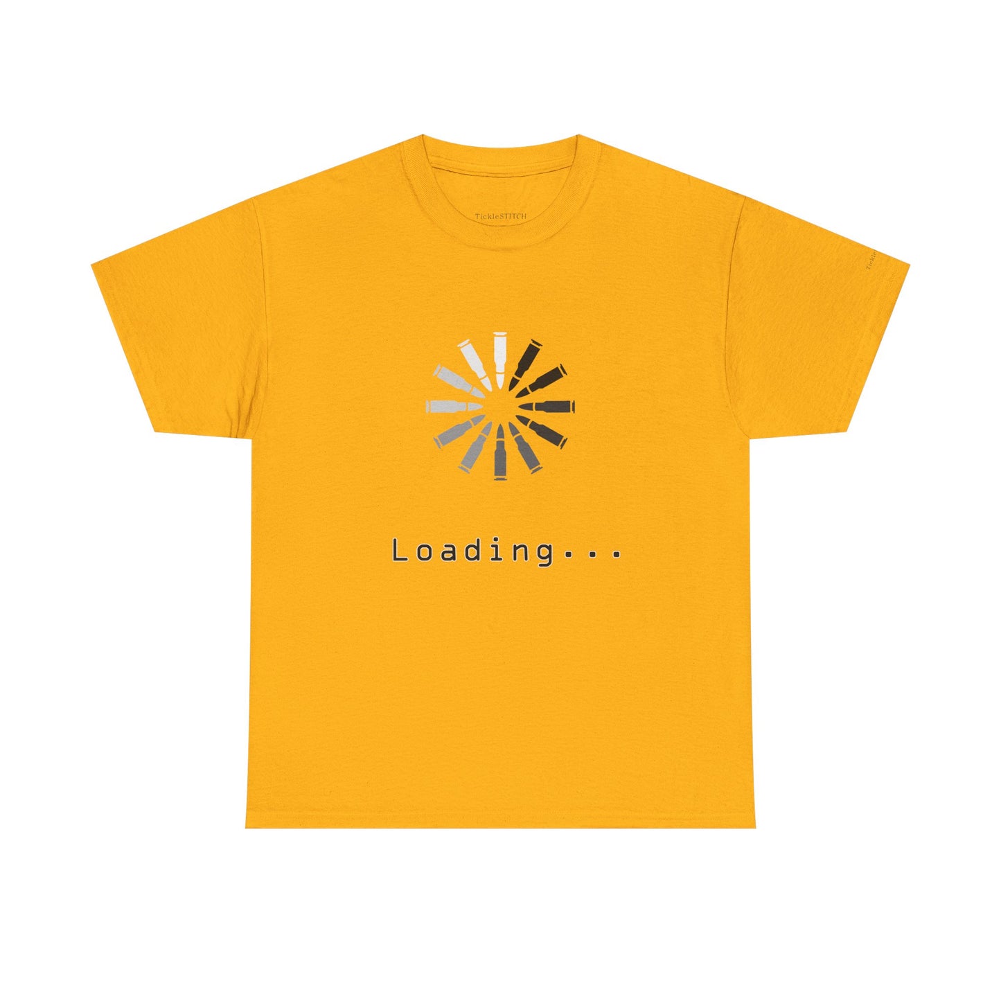 Loading Bullets Icon Tee - Gun Enthusiast Ammo Humor Tech Gaming Shirt