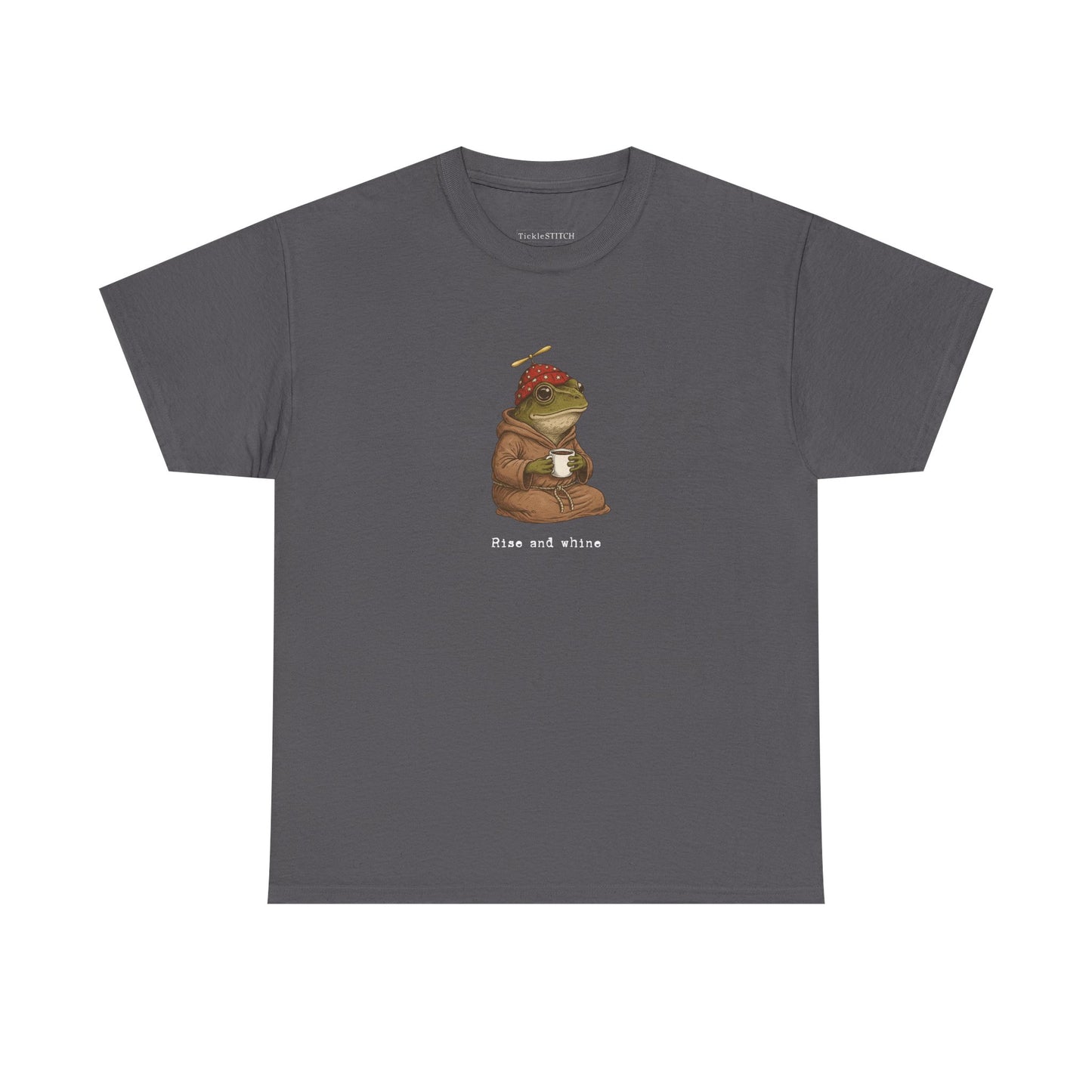 Rise and Whine Grumpy Frog Pessimistic Morning Humor T-Shirt