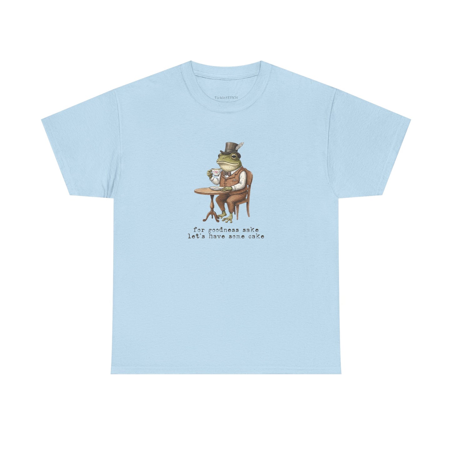 For Goodness Sake, Cake! Whimsical Dapper Frog Tea Party Dessert Shirt
