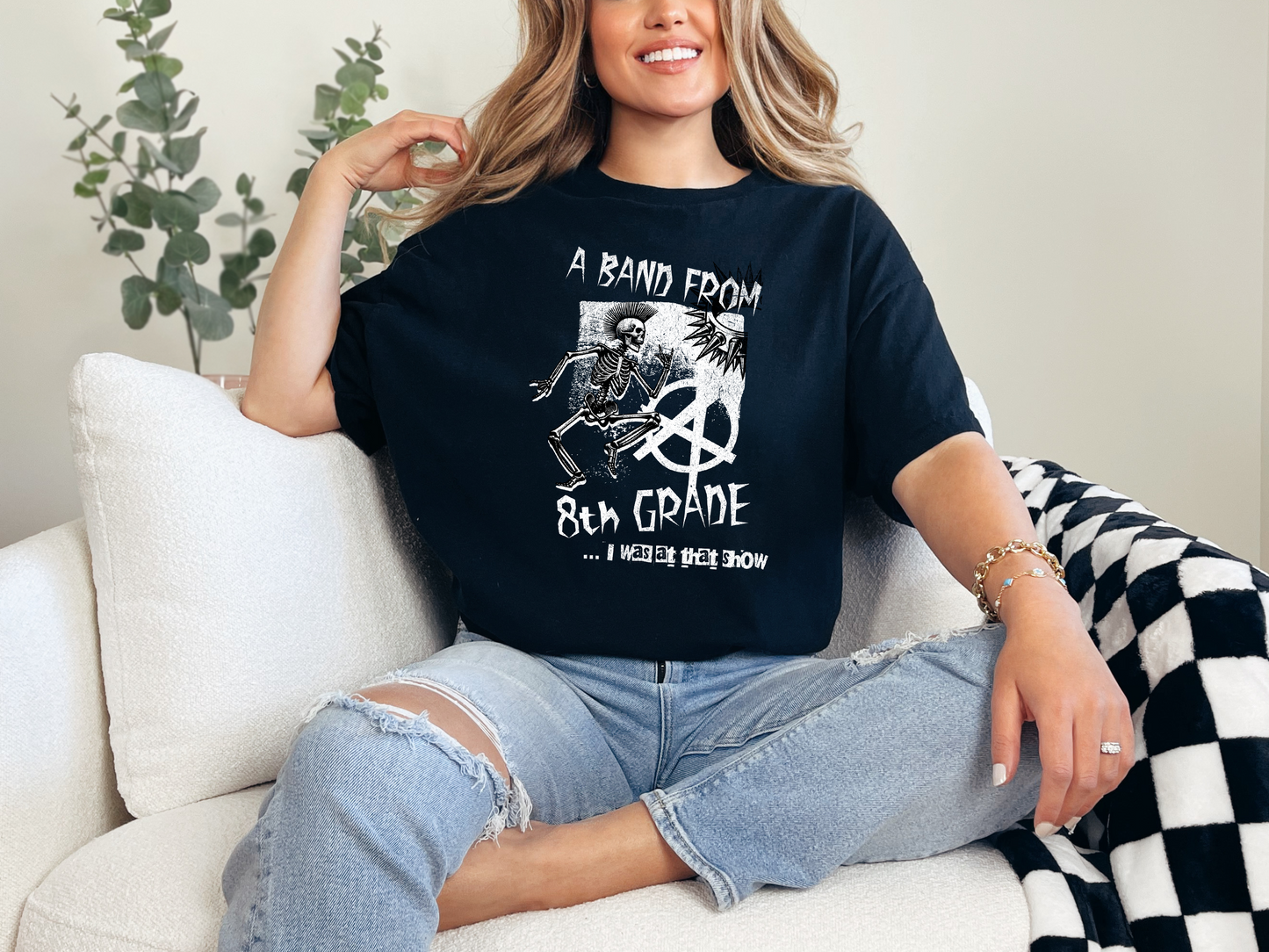 Eighth Grade Punk Rock Funny Unisex Cotton Tee, Music Legacy