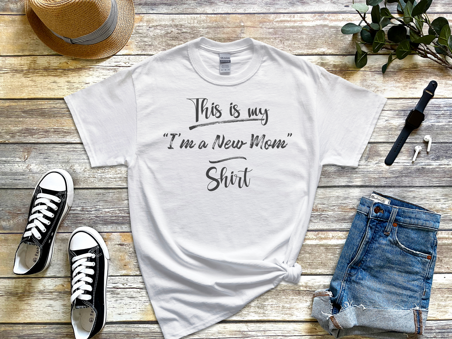 This is my "I'm a New Mom" Shirt Cotton Unisex Funny T-Shirt