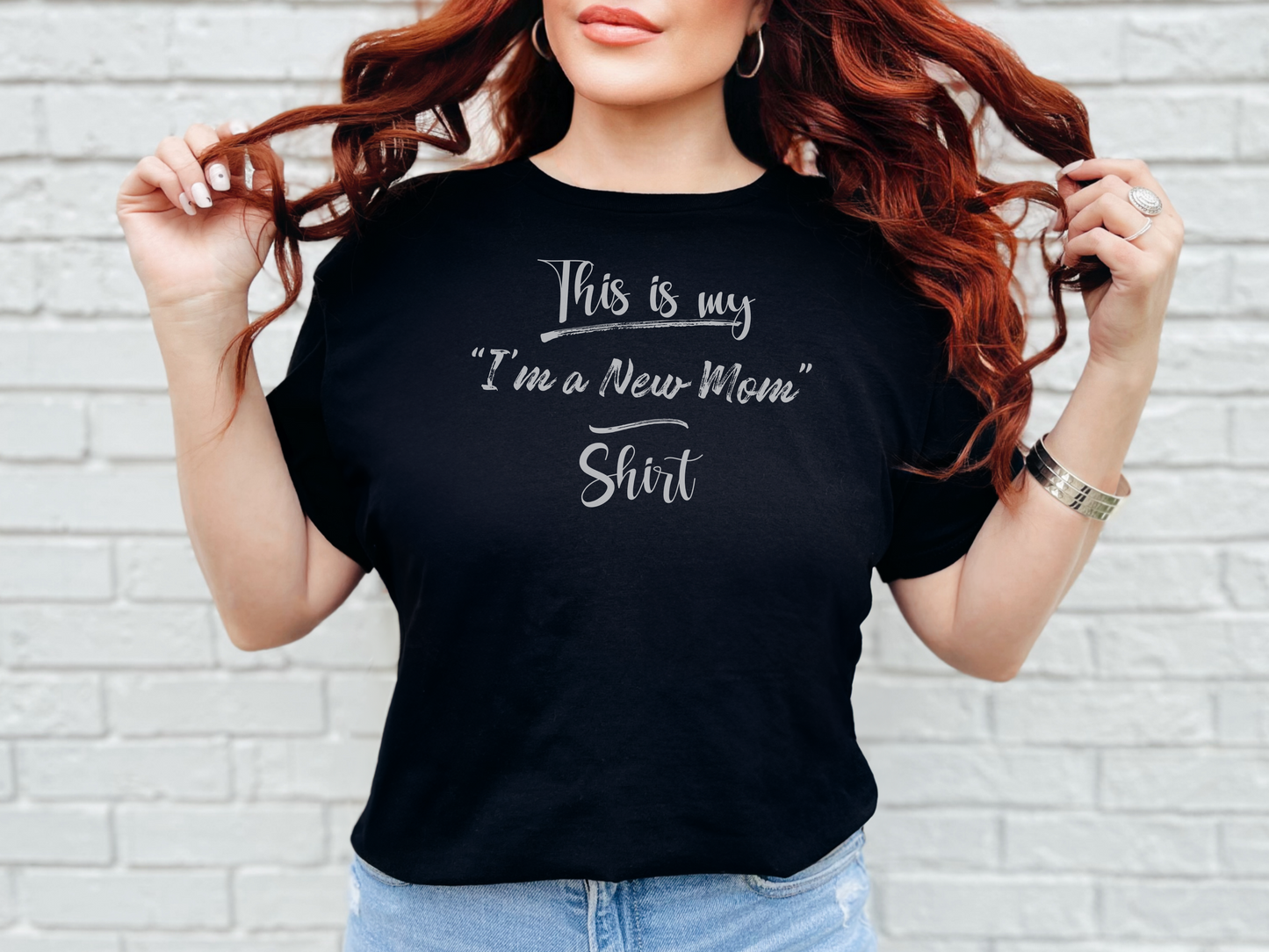 This is my "I'm a New Mom" Shirt Cotton Unisex Funny T-Shirt