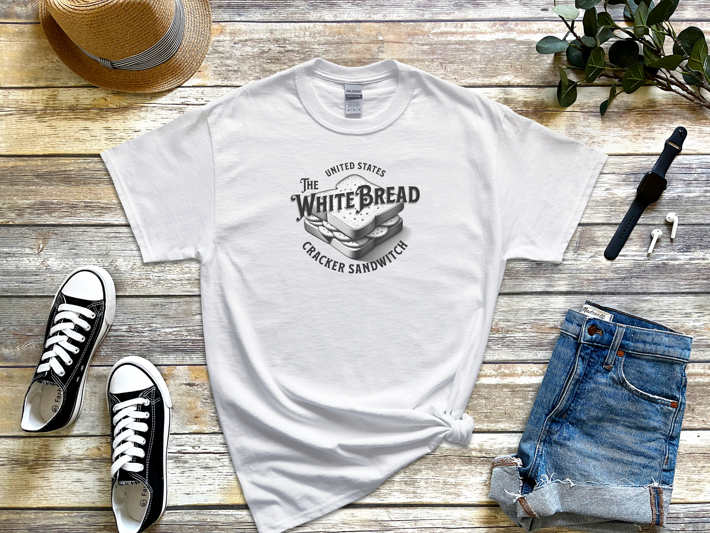 White Bread Cracker Sandwich, Cracker Tshirt, Not Racist Funny