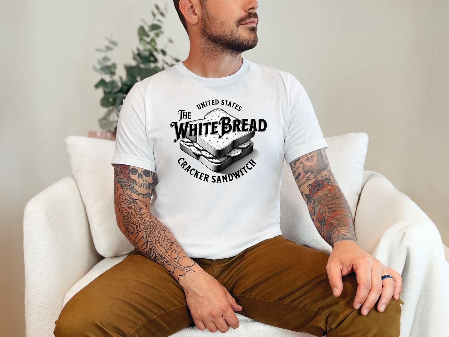 White Bread Cracker Sandwich, Cracker Tshirt, Not Racist Funny