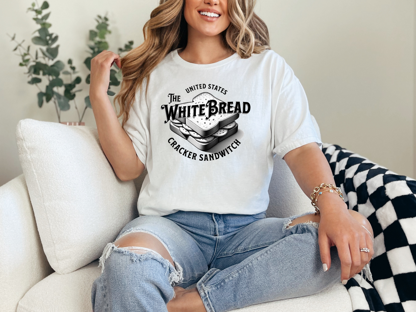 White Bread Cracker Sandwich, Cracker Tshirt, Not Racist Funny