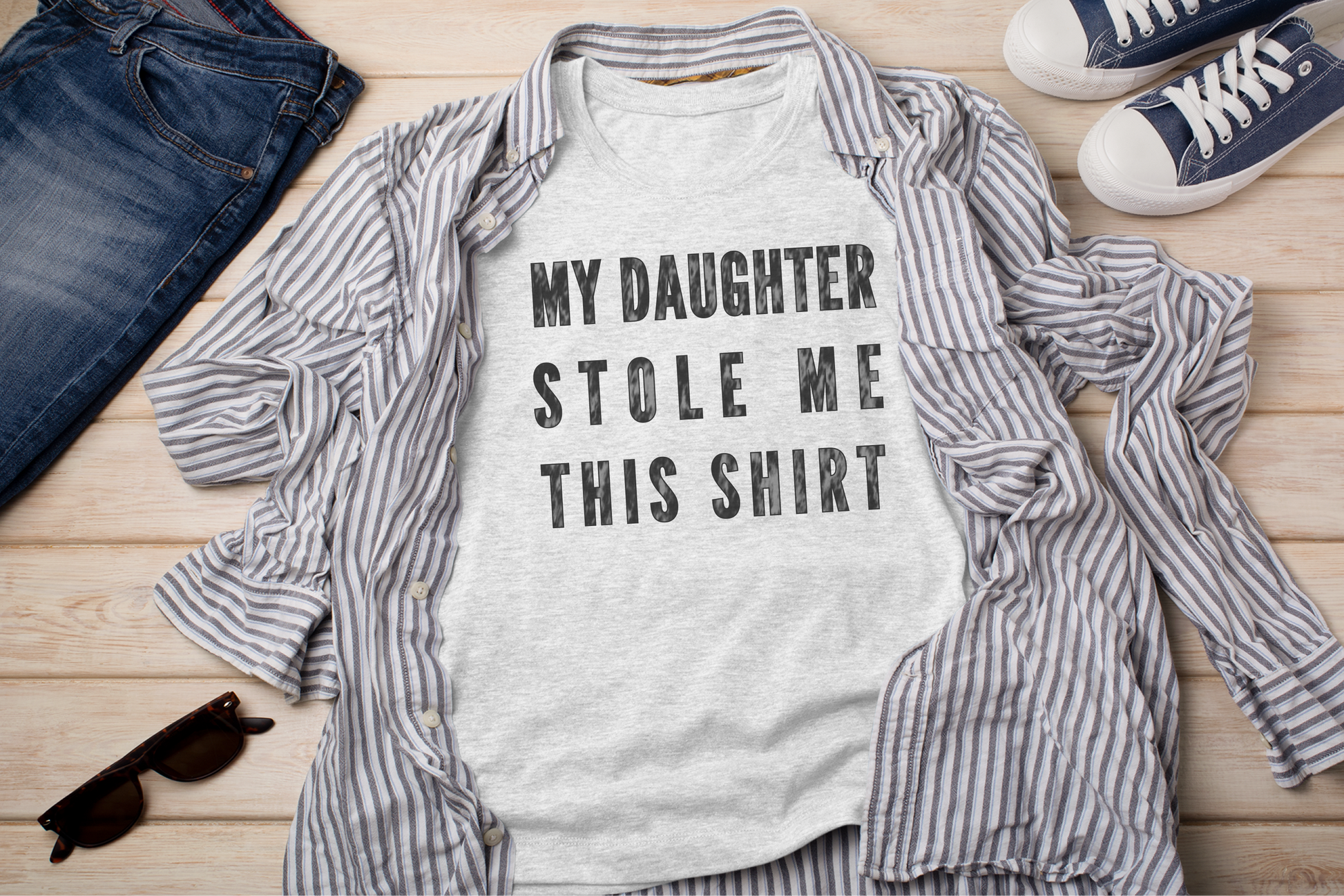 a shirt that says, my daughter stole me this shirt