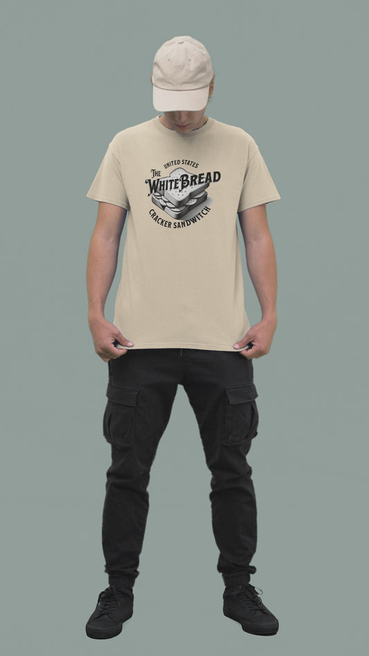 White Bread Cracker Sandwich: Self-Deprecating Satire Tee