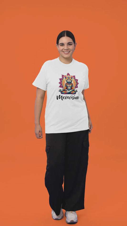 Mystical Kitty Cat Aura: Zen Feline Spiritual Humor Tee