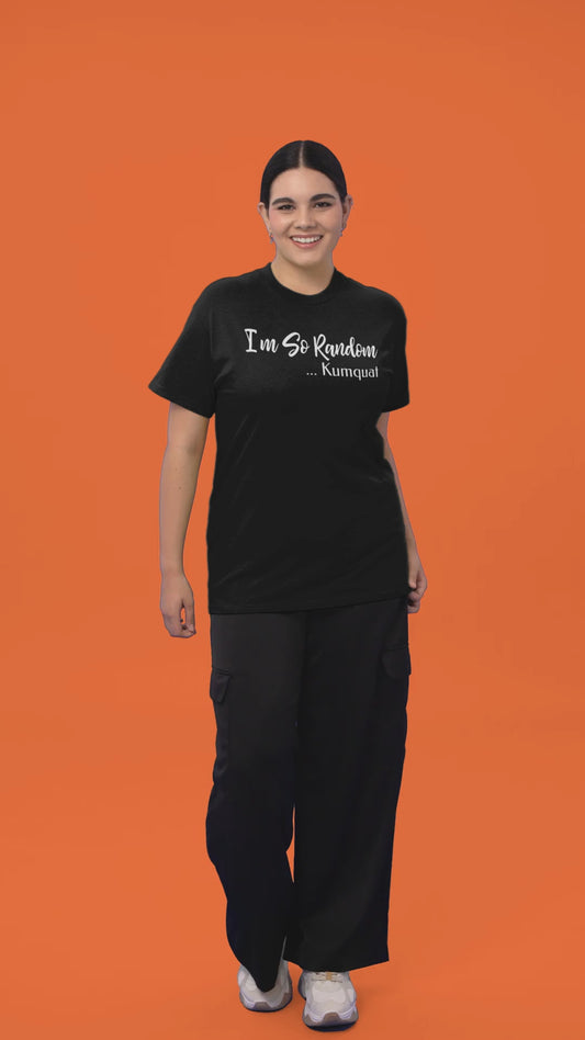 Random Kumquat Humor Tee: Unhinged Absurdist Funny Fruit Shirt