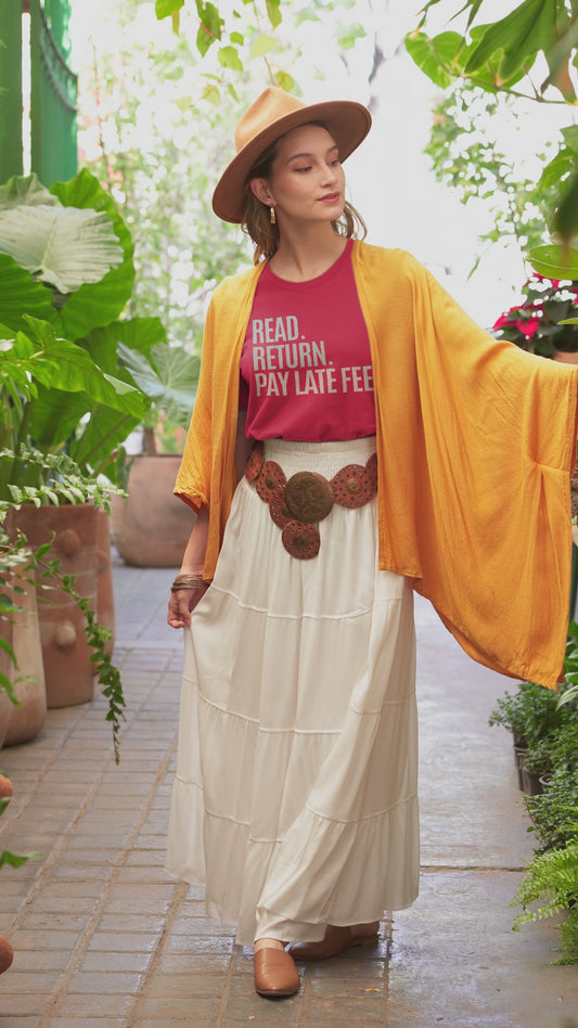 Hilarious Library Fines Tee for Bookworms: Read, Return, Pay Late Fee