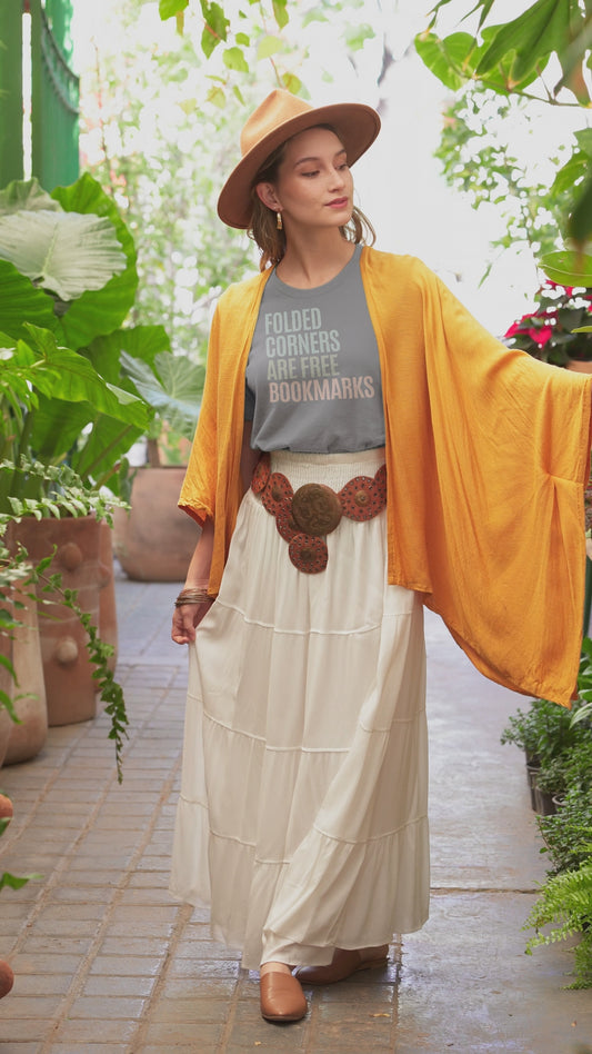 Witty Bookworm Apparel: Folded Corners Are Free Bookmarks Humor Gift