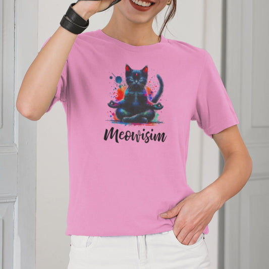 Purr Meowisim Vibrant Rainbow Cat Shirt – Funny Colorful Feline Tee